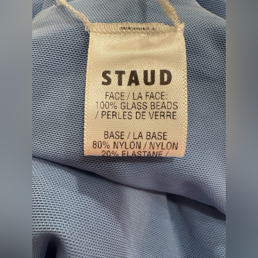 STAUD Le Sable Beaded Mini Blue Dress - Picture 10 of 11